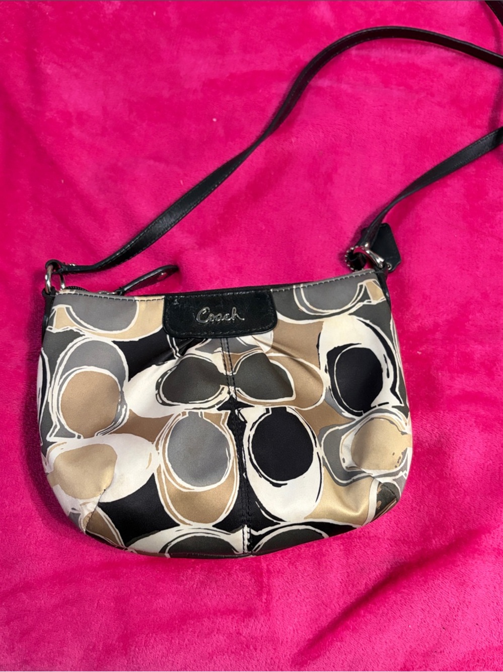 Coach Multicolor Signature Shoulder Crossbody in Neutral Tones